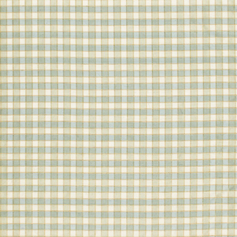Schumacher Ingrid Silk Check Seaspray Fabric