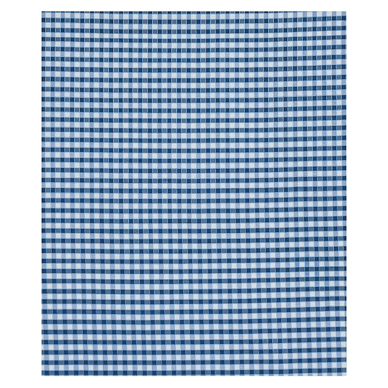 Schumacher Ingrid Silk Check Blue Fabric