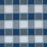 Schumacher Ingrid Silk Check Blue Fabric