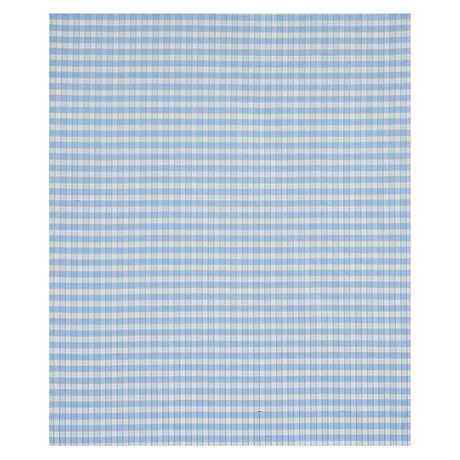 Schumacher Ingrid Silk Check Sky Fabric