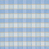 Schumacher Ingrid Silk Check Sky Fabric