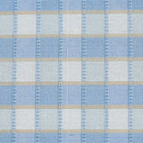 Schumacher Ingrid Silk Check Sky Fabric