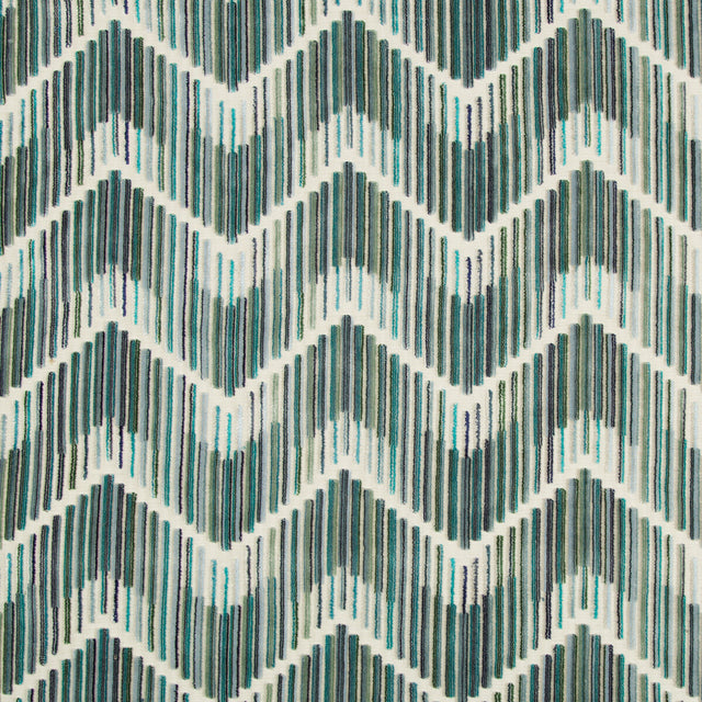 KRAVET COUTURE 34553.5.0 HIGHS AND LOWS PEACOCK Fabric - Eade's Wallpaper