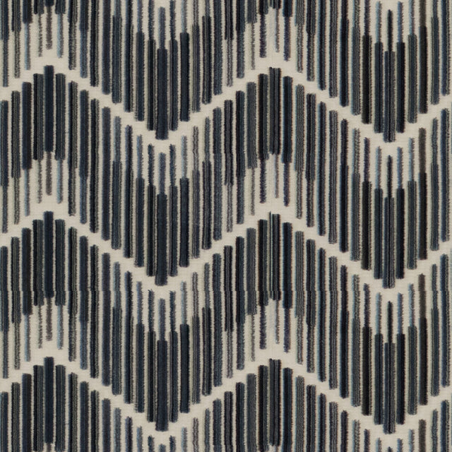 KRAVET COUTURE 34553.521.0 HIGHS AND LOWS STEEL Fabric - Eade's Wallpaper