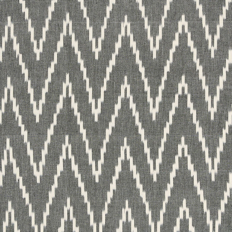 Schumacher Kasari Ikat Graphite Fabric