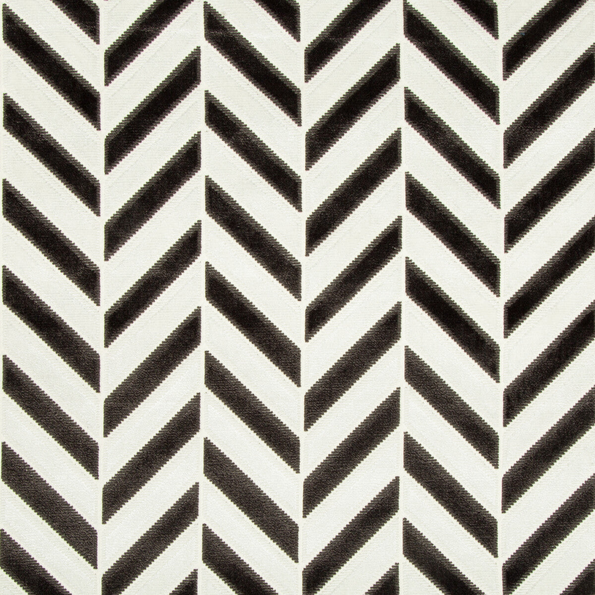 KRAVET COUTURE 34779.81.0 PINNACLE VELVET IVORY/NOIR Fabric - Eade's Wallpaper