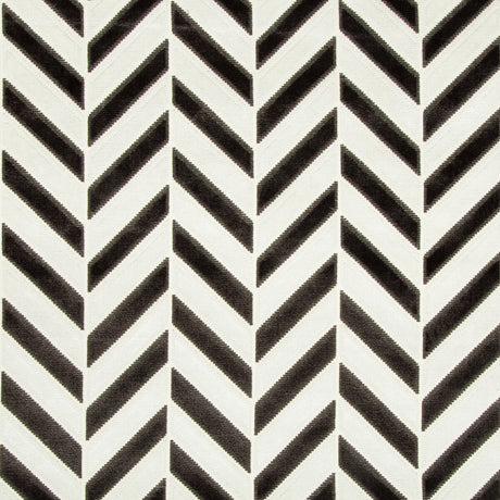 KRAVET COUTURE 34779.81.0 PINNACLE VELVET IVORY/NOIR Fabric - Eade's Wallpaper