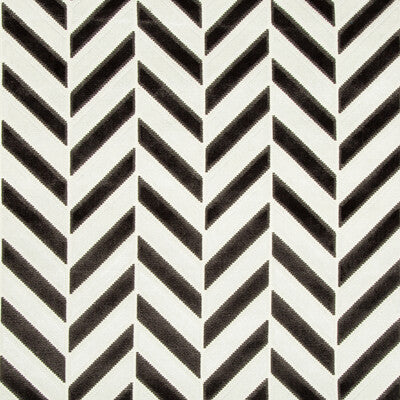 KRAVET COUTURE 34779.81.0 PINNACLE VELVET IVORY/NOIR Fabric - Eade's Wallpaper