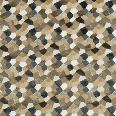KRAVET COUTURE 34783.1611.0 MODERN MOSAIC SANDSTONE Fabric - Eade's Wallpaper
