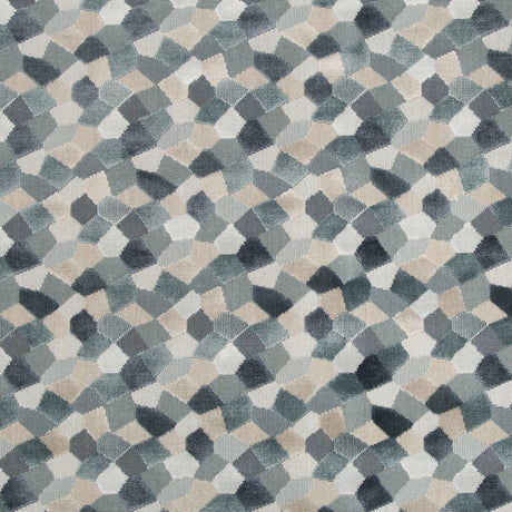 KRAVET COUTURE 34783.21.0 MODERN MOSAIC HARBOR Fabric - Eade's Wallpaper