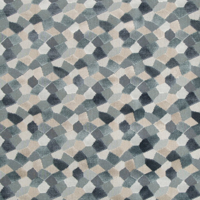 KRAVET COUTURE 34783.21.0 MODERN MOSAIC HARBOR Fabric - Eade's Wallpaper