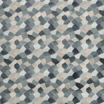KRAVET COUTURE 34783.21.0 MODERN MOSAIC HARBOR Fabric - Eade's Wallpaper