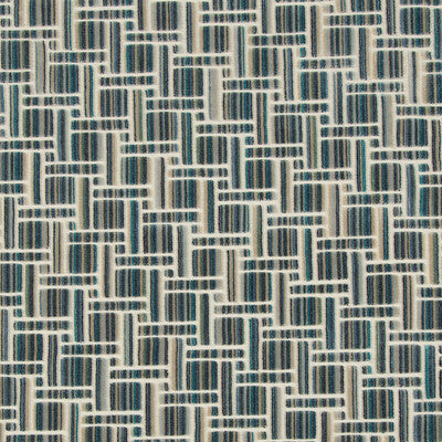 KRAVET COUTURE 34792.15.0 INSIDE TRACKS PEACOCK Fabric - Eade's Wallpaper