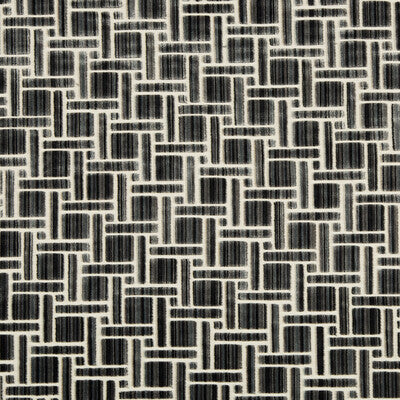 KRAVET COUTURE 34792.21.0 INSIDE TRACKS ANTHRACITE Fabric - Eade's Wallpaper