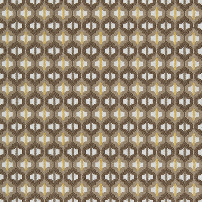 KRAVET COUTURE 34794.16.0 TURNED OUT TILE TIGER EYE Fabric - Eade's Wallpaper
