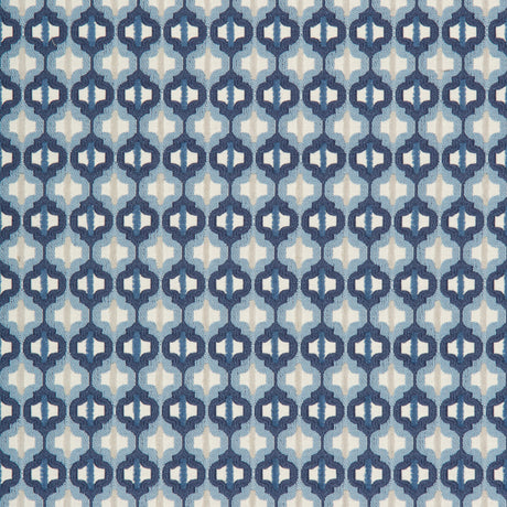 KRAVET COUTURE 34794.5.0 TURNED OUT TILE MARINE Fabric - Eade's Wallpaper