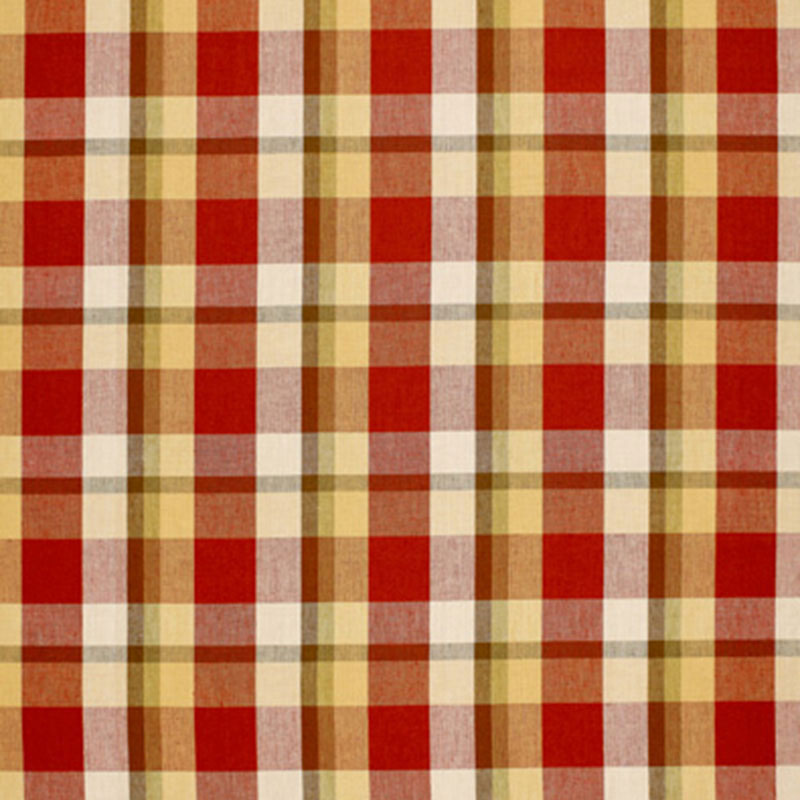 Schumacher Augusta Linen Plaid Orchard Fabric