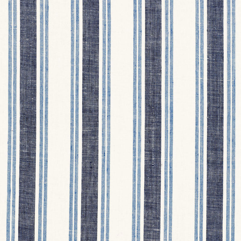 Schumacher Leah Linen Stripe Sail Fabric - Eade's Wallpaper