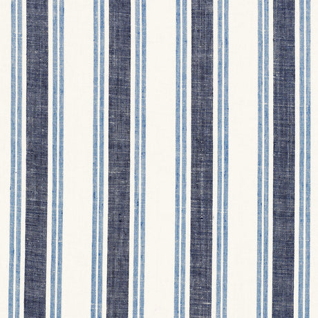 Schumacher Leah Linen Stripe Sail Fabric - Eade's Wallpaper