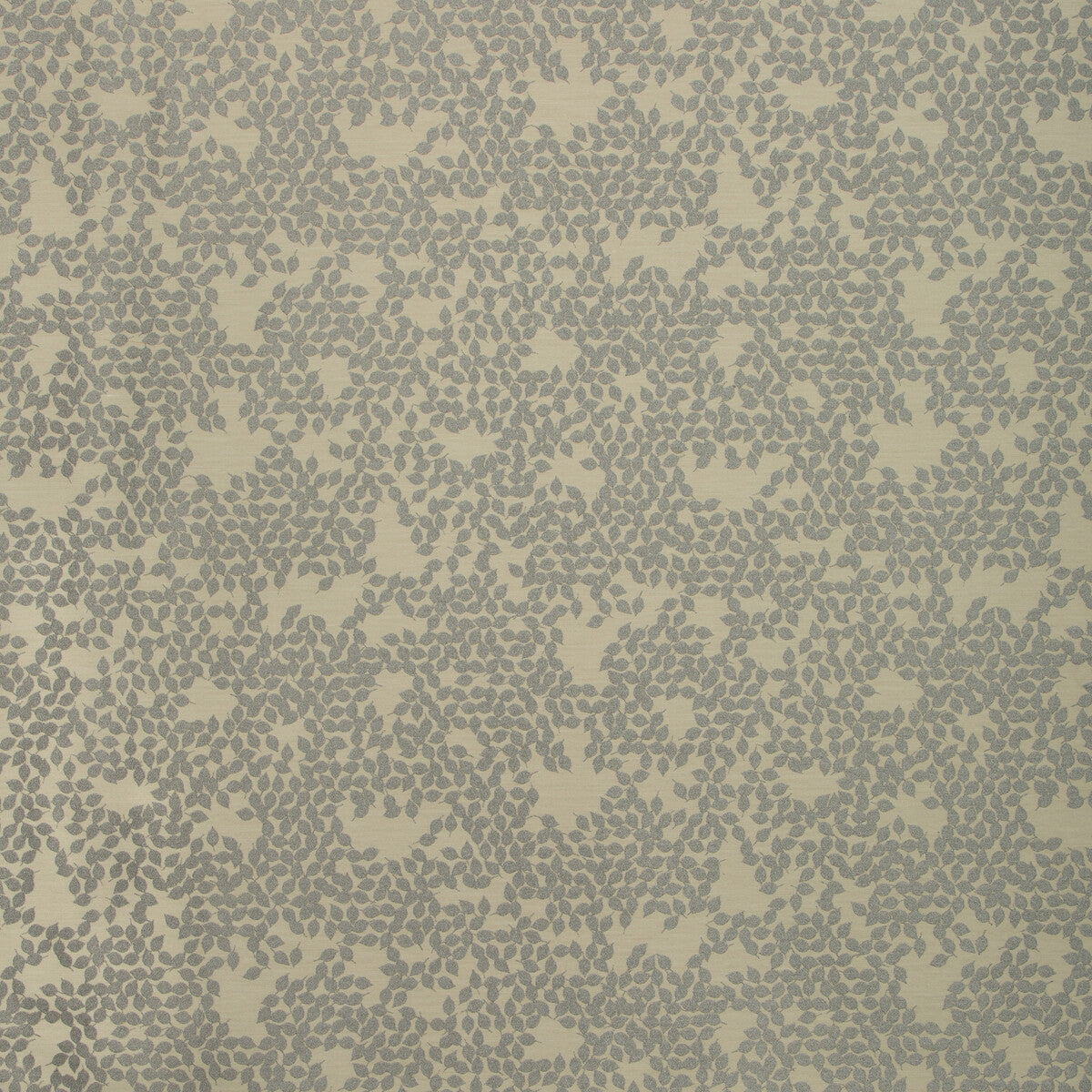 KRAVET CONTRACT 35091.21.0 DANCING LEAVES SILVER Fabric - Eade's Wallpaper