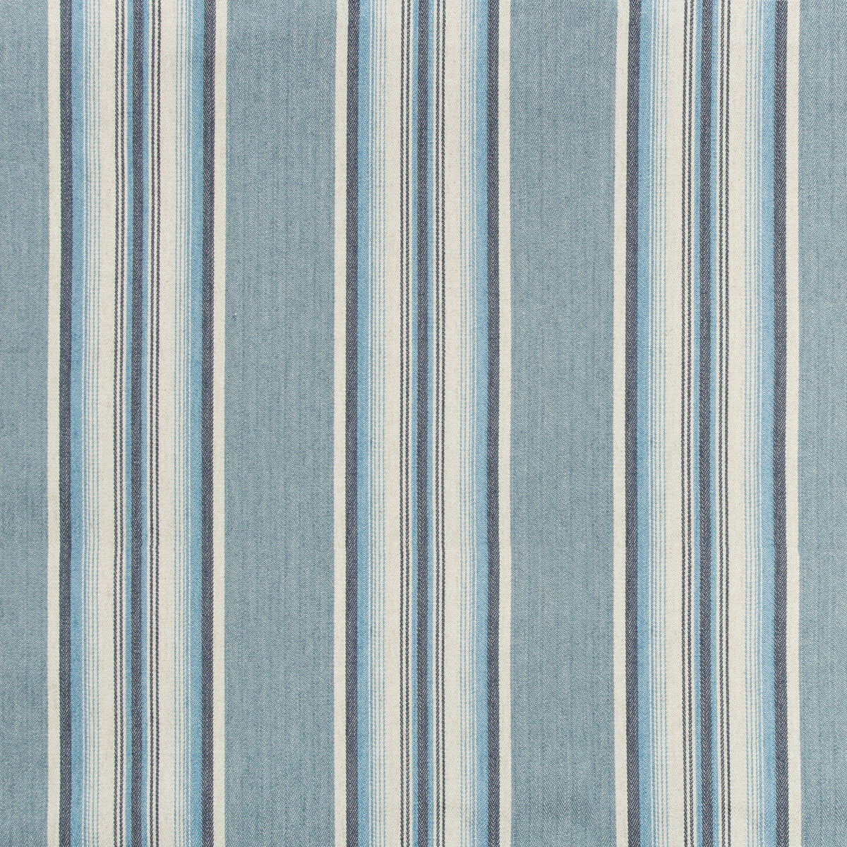 KRAVET DESIGN 35169.5.0 LODEVE TICKING CORNFLOWER Fabric - Eade's Wallpaper
