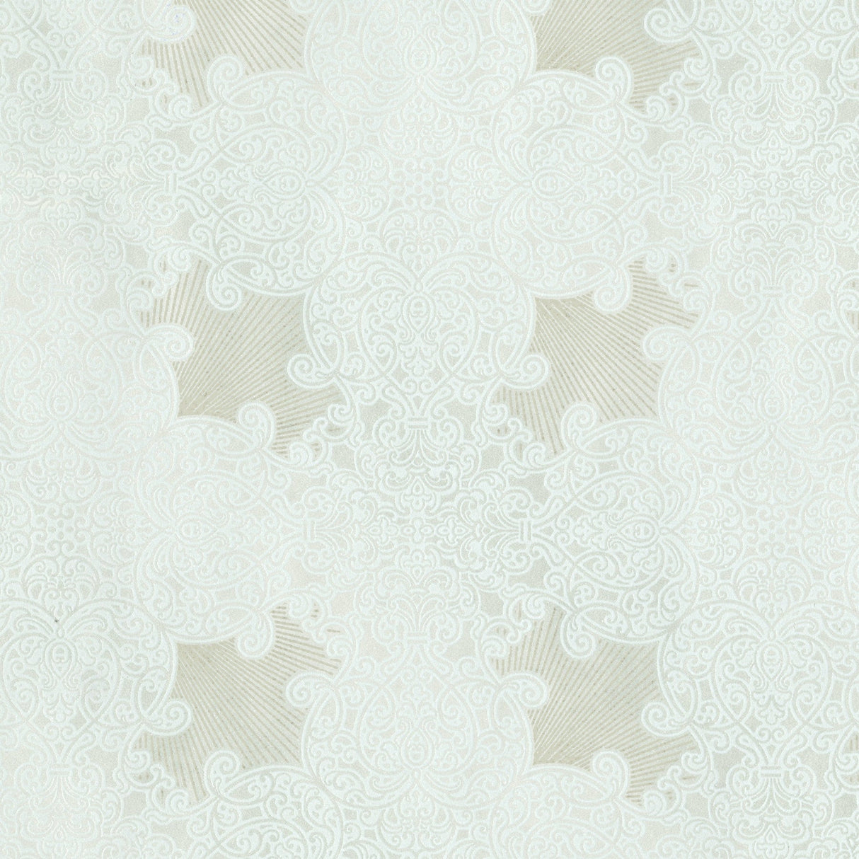 Eijffinger 352054 Linkin Mint Scroll Medallion Wallpaper