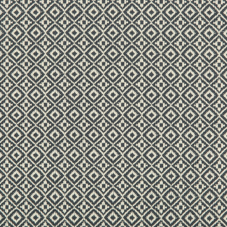 KRAVET DESIGN 35403.21.0 ATTRIBUTE GRID DENIM Fabric - Eade's Wallpaper