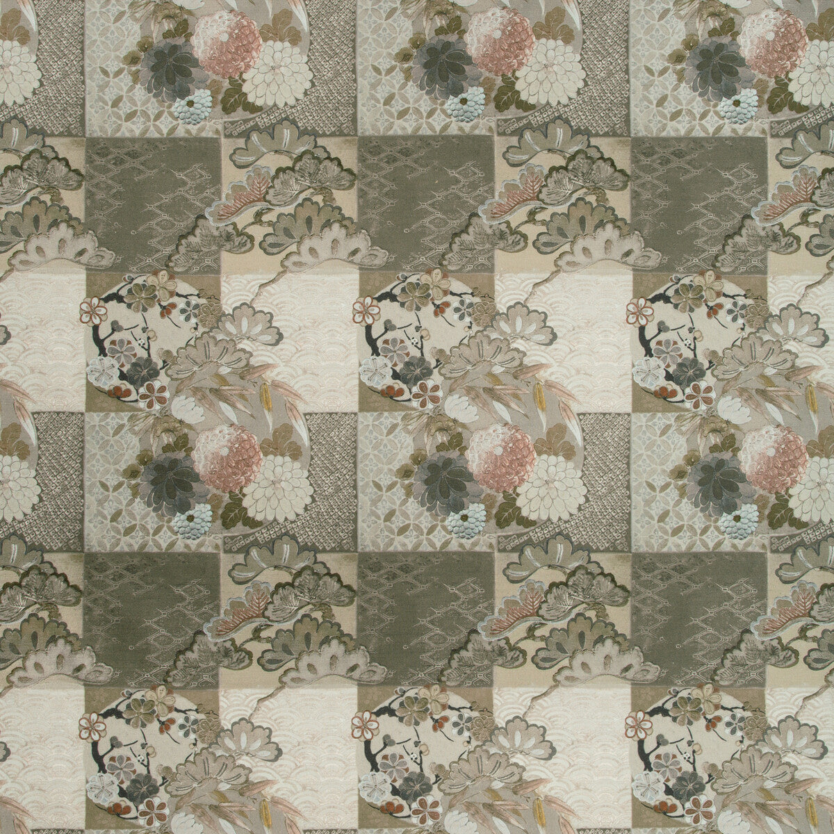 KRAVET COUTURE 35439.1711.0 OSODE STONE/BLUSH Fabric - Eade's Wallpaper