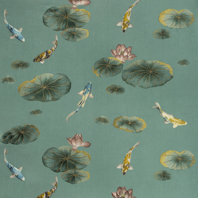 KRAVET COUTURE 35460.35.0 LOTUS POND SAGE Fabric - Eade's Wallpaper