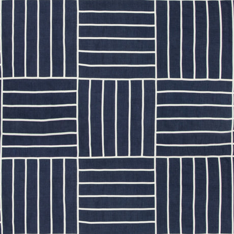 KRAVET DESIGN 35510.51.0 LOCAL GRID INDIGO Fabric - Eade's Wallpaper