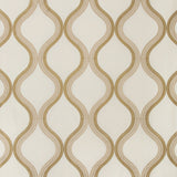 KRAVET COUTURE 35553.1416.0 WANDERING IVORY/GOLD Fabric - Eade's Wallpaper