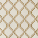 KRAVET COUTURE 35553.1416.0 WANDERING IVORY/GOLD Fabric - Eade's Wallpaper