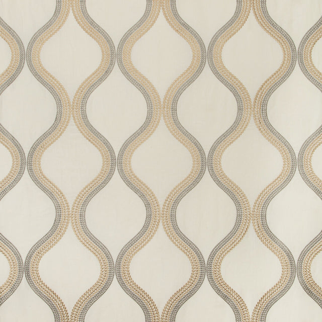 KRAVET COUTURE 35553.1611.0 WANDERING GREIGE Fabric - Eade's Wallpaper