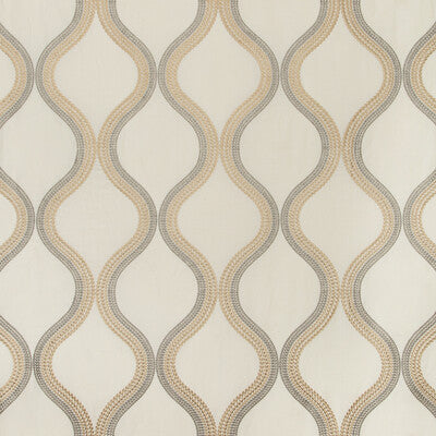 KRAVET COUTURE 35553.1611.0 WANDERING GREIGE Fabric - Eade's Wallpaper