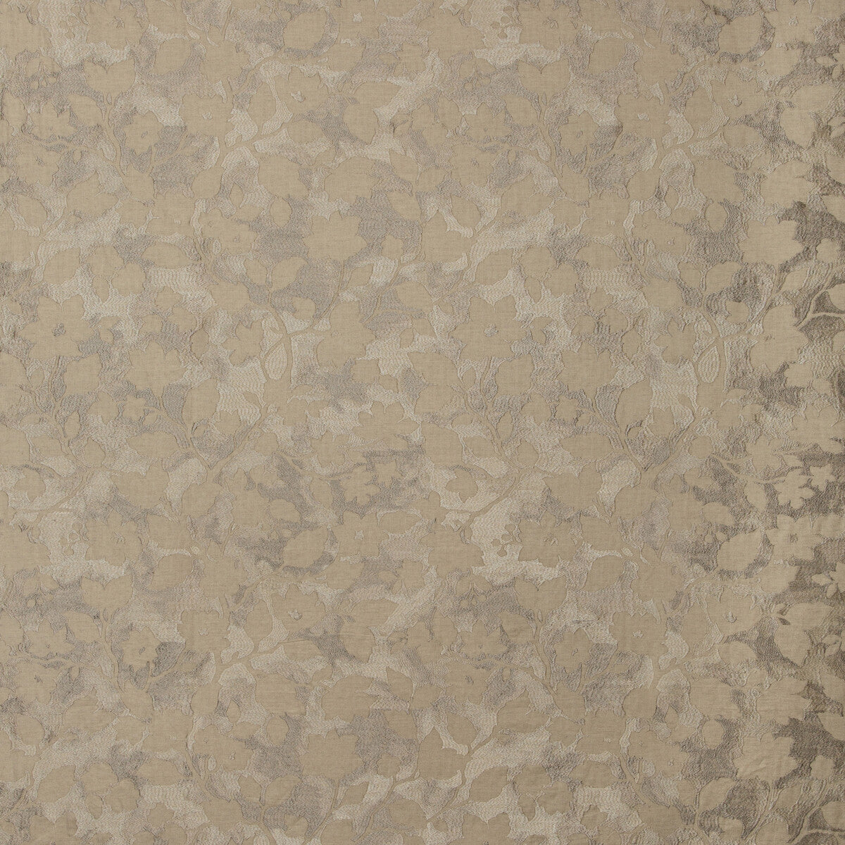 KRAVET COUTURE 35554.16.0 LES FLEURS PLATINUM Fabric - Eade's Wallpaper