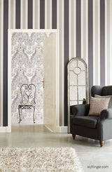 Eiffinger 356022 Orbit Charcoal Stripes Wallpaper