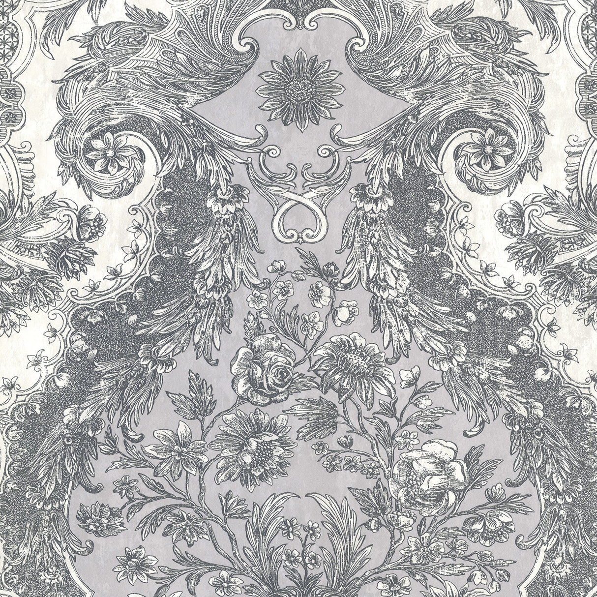 Eiffinger 356081 Magella Light Grey Damask Wallpaper