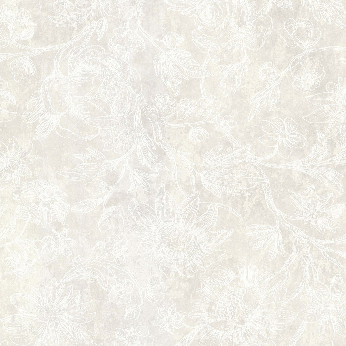 Eiffinger 356090 Kepler Taupe Sketched Floral Wallpaper