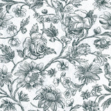 Eiffinger 356092 Kepler Light Blue Sketched Floral Wallpaper