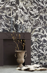 Eiffinger 356208 Patera Black Floral Mural