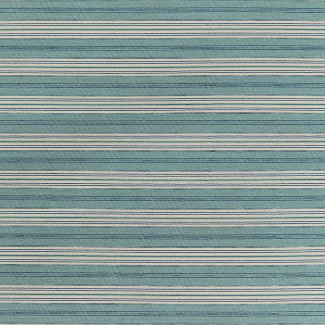 KRAVET DESIGN 35827.13.0 HULL STRIPE LAGOON Fabric - Eade's Wallpaper