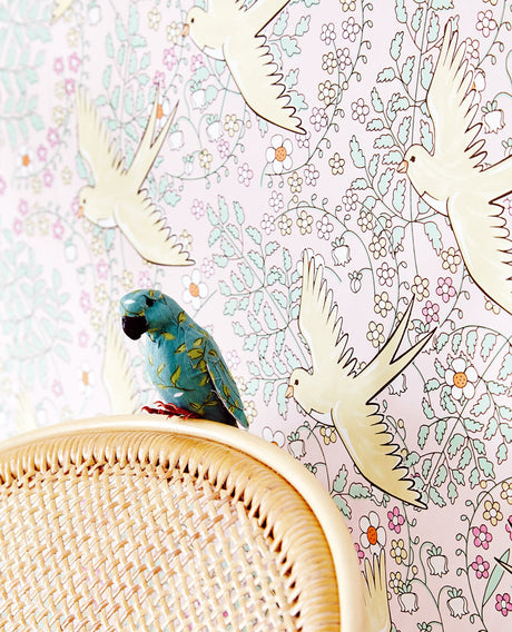 Eijffinger 359021 Cerina Pink Swallow Wallpaper