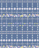 Eijffinger 359031 Belina Blue Flower Check Wallpaper