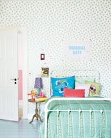 Eijffinger 359062 Odette Mint Stamped Dots Wallpaper