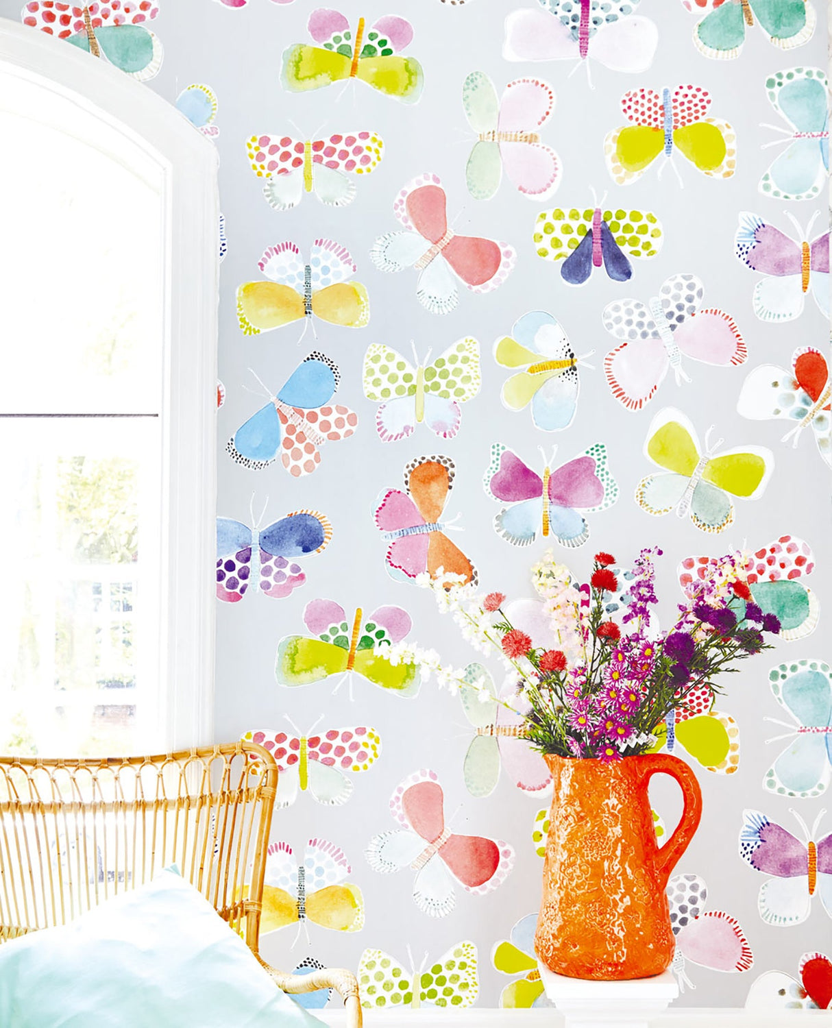 Eijffinger 359151 Grey Butterflies In My Stomach Wall Mural