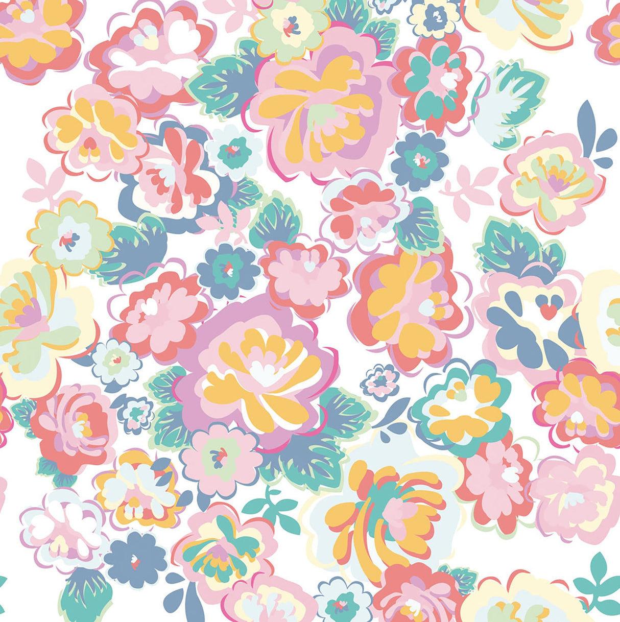 Eijffinger 359159 White English Country Floral Dream Wall Mural