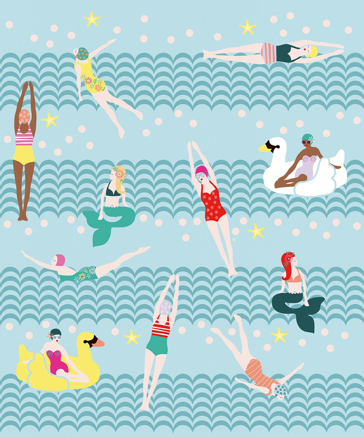 Eijffinger 359169 Lovely Ladies Bathing Wall Mural