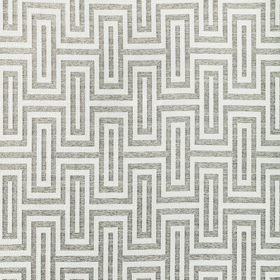 KRAVET COUTURE 36340.16.0 GEO GLAM IVORY PLATINUM Fabric - Eade's Wallpaper