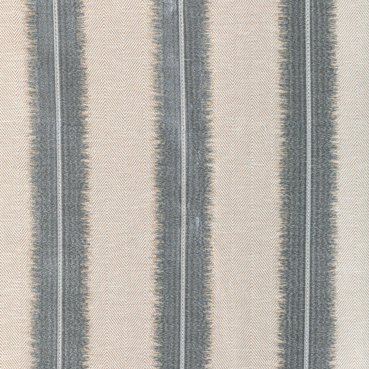 KRAVET COUTURE 36346.1611.0 ETCHED STRIPE FOG Fabric - Eade's Wallpaper