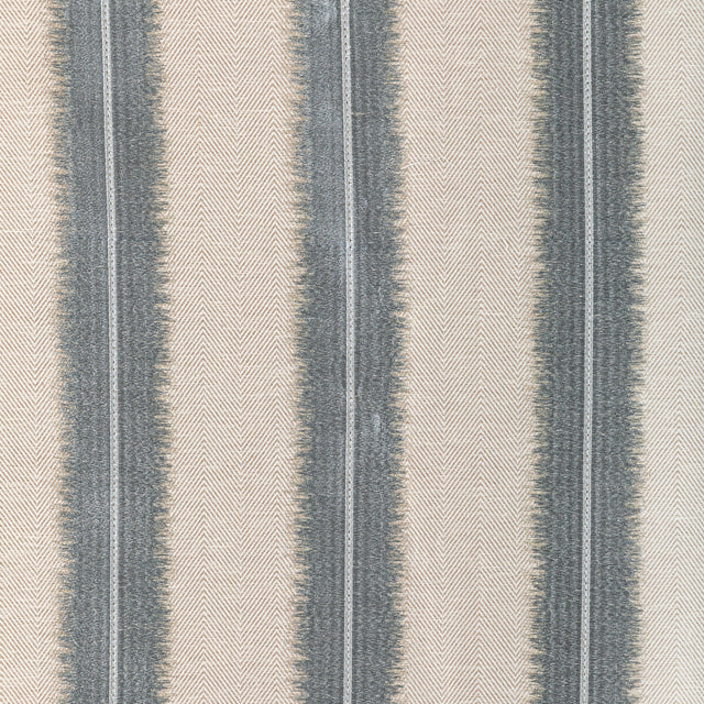 KRAVET COUTURE 36346.1611.0 ETCHED STRIPE FOG Fabric - Eade's Wallpaper